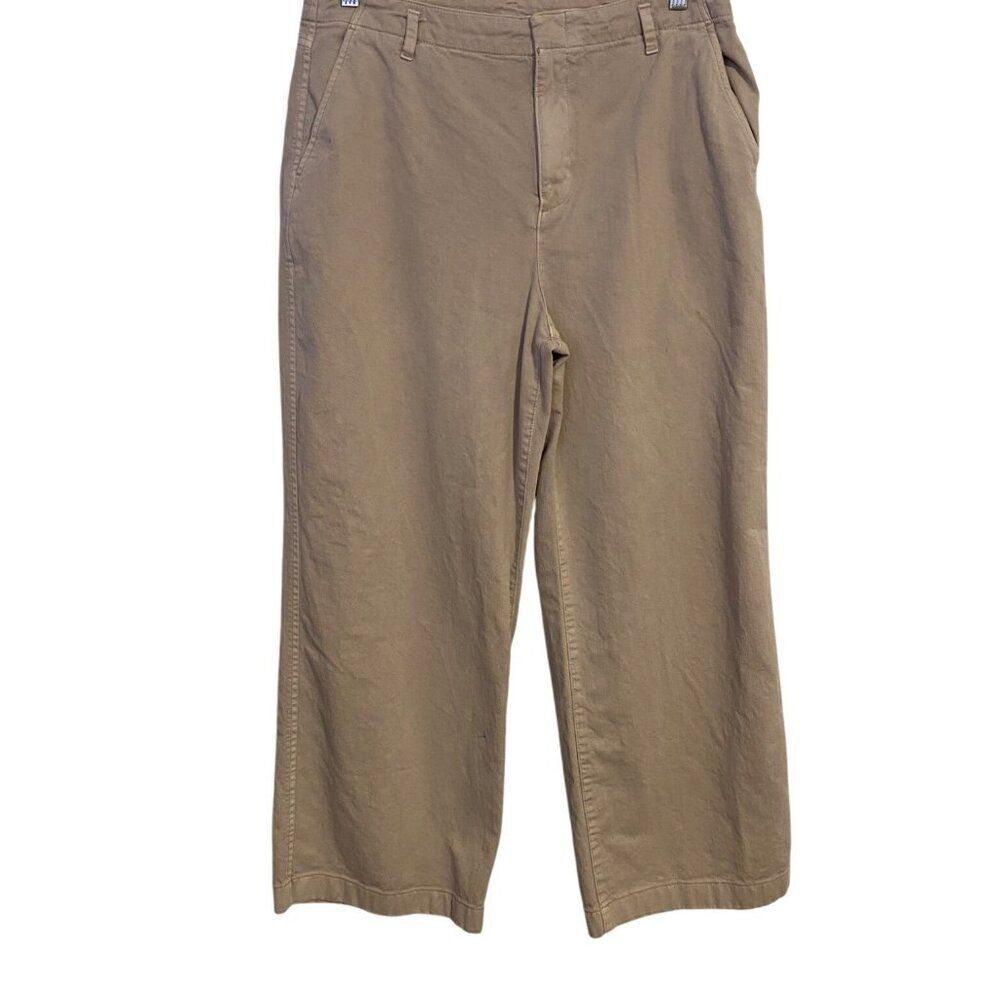 Gap Womens 12 Loose Khaki Pants Cotton Casual Wide Leg “Moonstone” Y2K Comfy